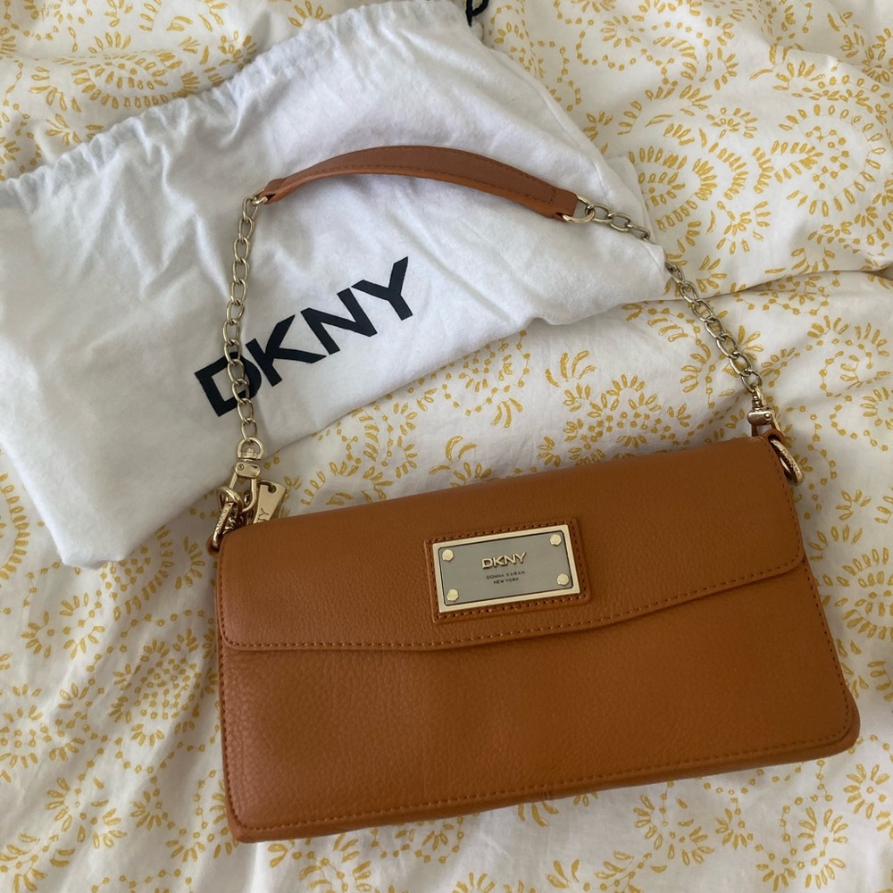 DKNY purse bag in mustard